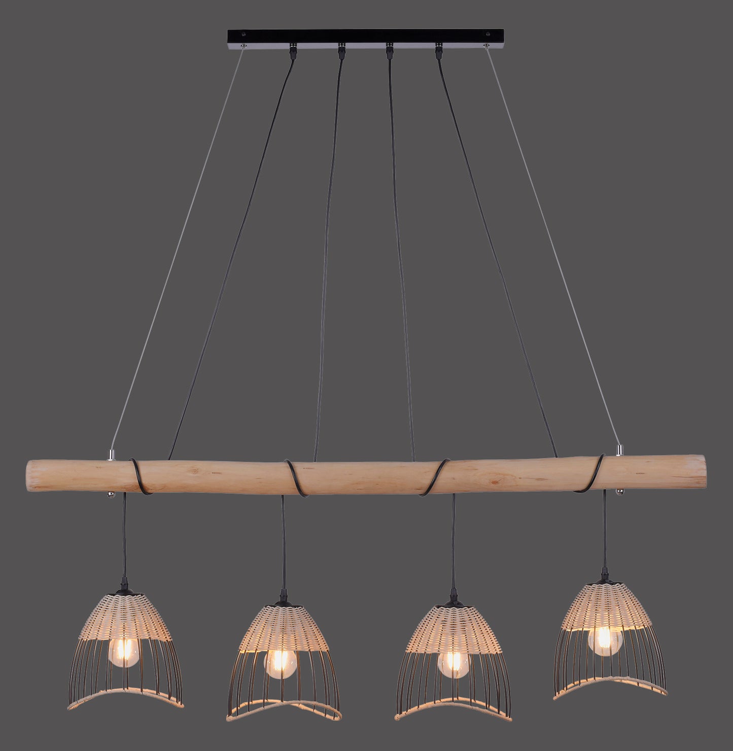 Reed - Pendant Light - Natural Wood - By Just Light - (11156-79)