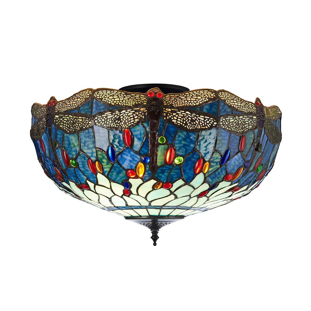Dragonfly blue Large 3lt Semi Flush