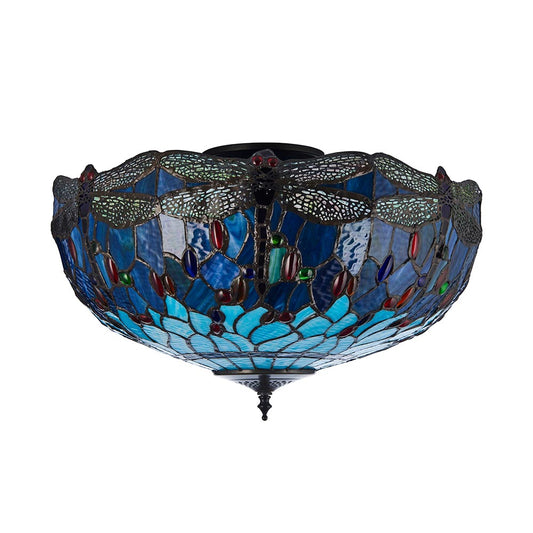 Dragonfly blue Large 3lt Semi Flush