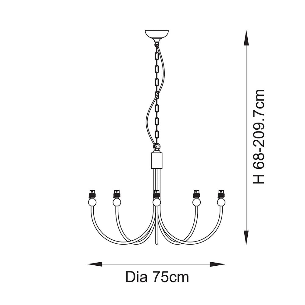 Santiago 5lt Pendant Fitting