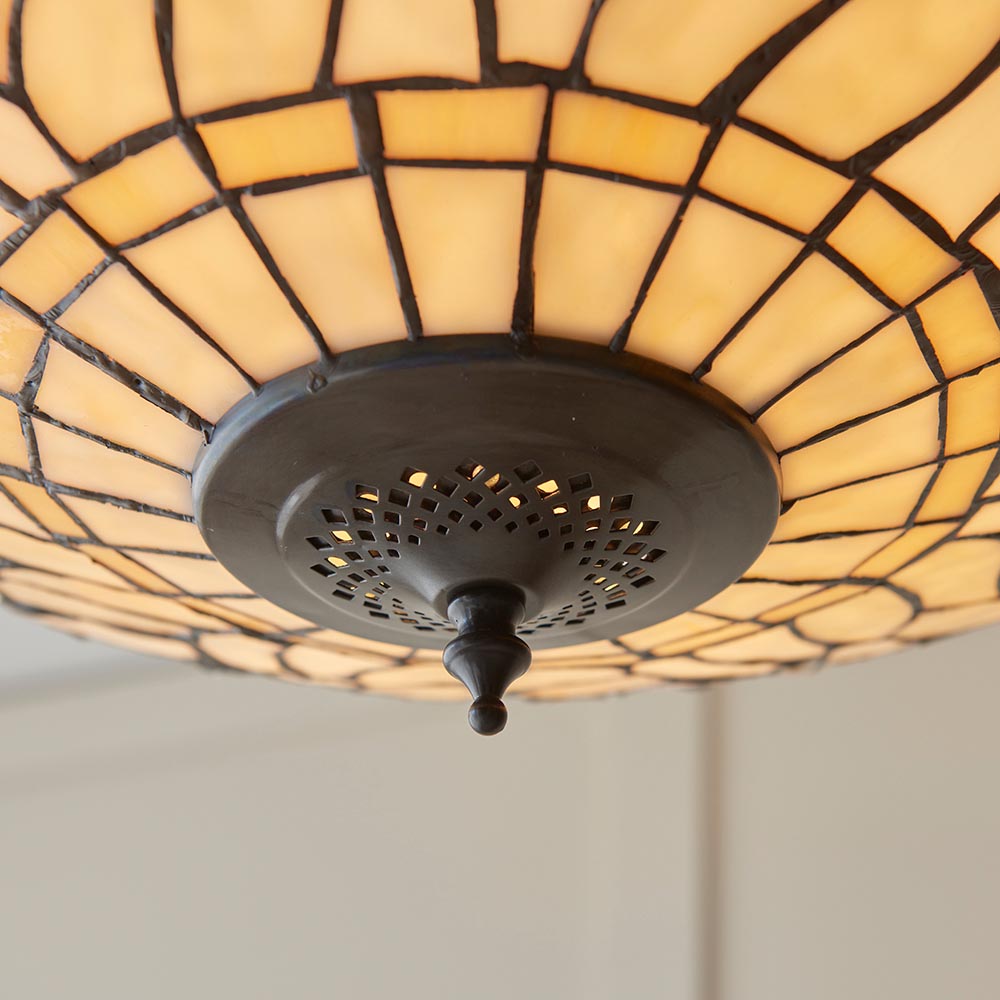 Dragonfly beige Large inverted 3lt pendant
