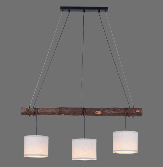 Bark - Pendant Light - Wooden Decor - By Just Light - (11238-79)