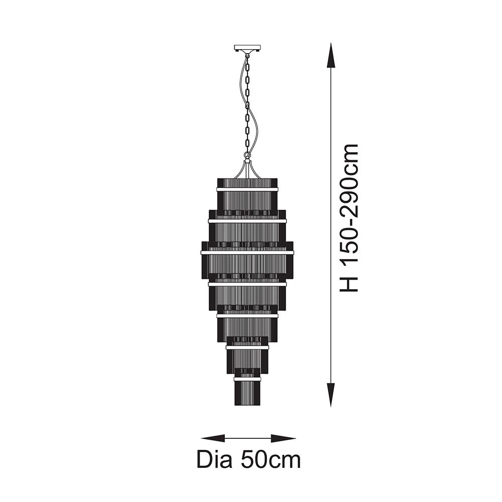 Marietta Grand 21lt Tiered Pendant
