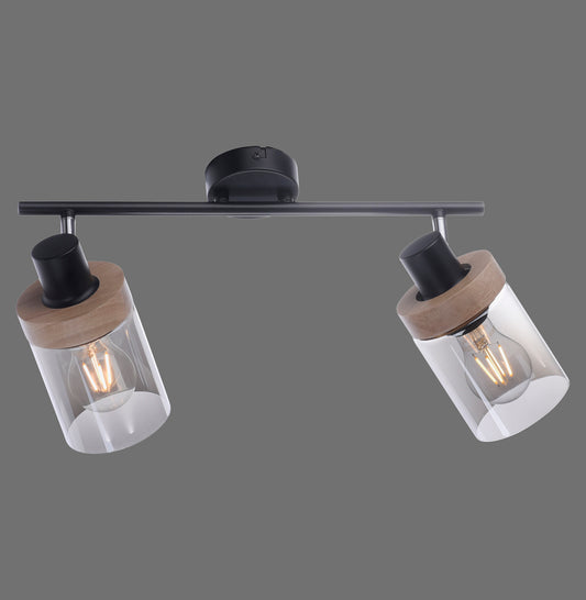 Pasqual - Wall And Ceiling Light - Black - By Just Light - (11312-18)