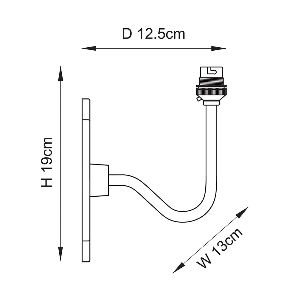 Anvil Swan Wall Fitting