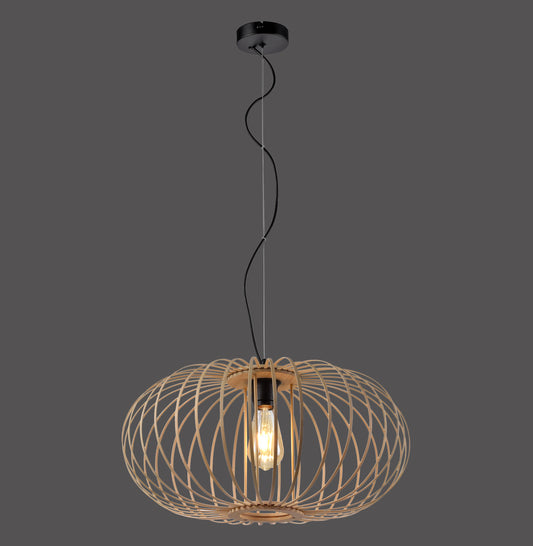 Racoon - Pendant Light - Natural Wood - By Just Light - (11409-79) - SPECIAL OFFER