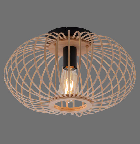 Racoon - Ceiling Light - Natural Wood - By Just Light - (11410-79)