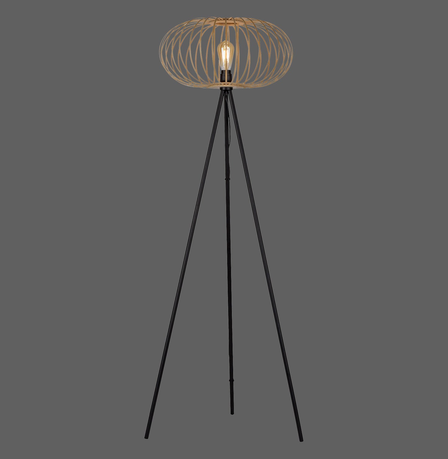 Racoon - Floor Lamp - Natural Wood - By Just Light - (11415-79)