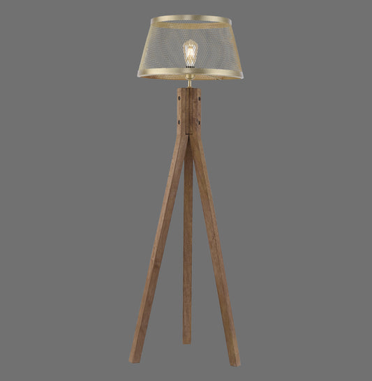 Frederik - Floor Lamp - Brass Matt - By Just Light - (11424-60)