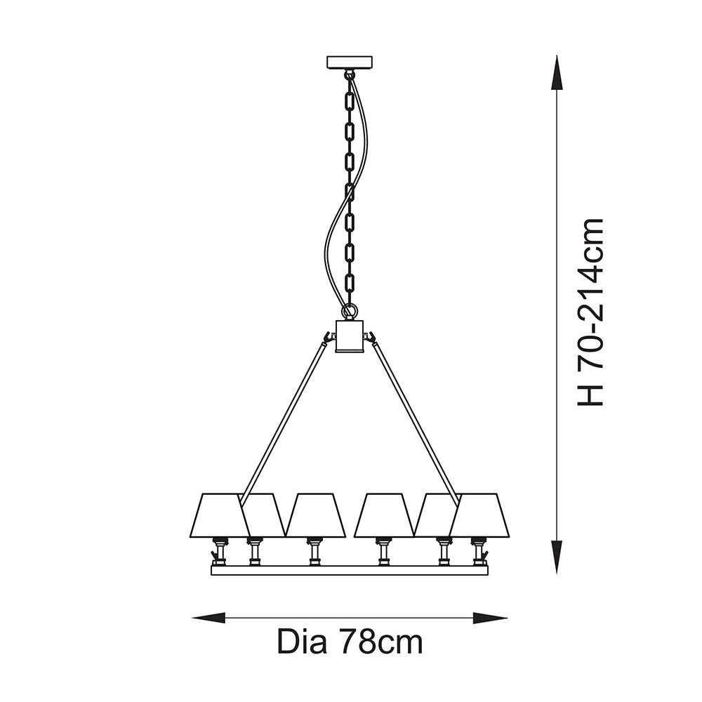 Chester & Leaf 16cm 6lt Pendant