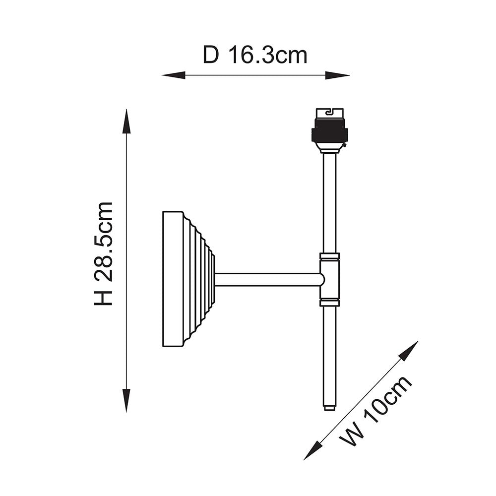 Obelisk T Bar Wall Fitting