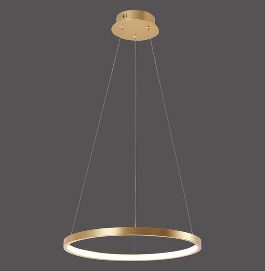 Circle - Pendant Light - Gold - By Just Light - (11522-12)