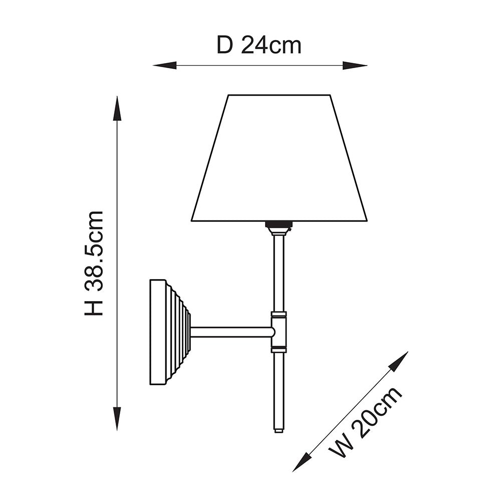 Obelisk T Bar & Zigzag 20cm Wall