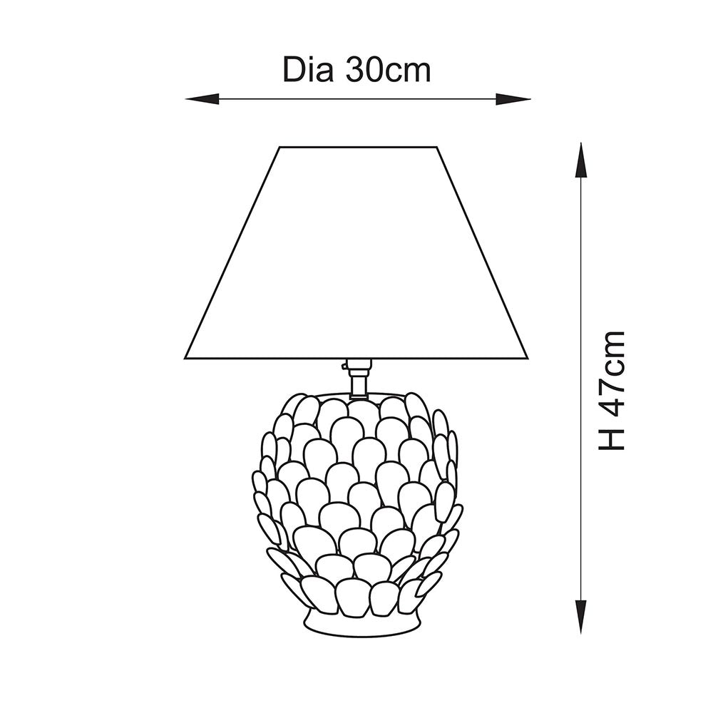 Layered Leaf & Raffia 30cm Table