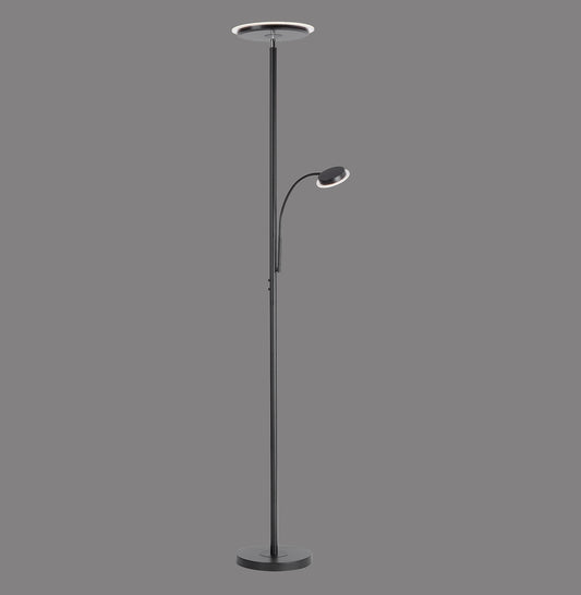 Hans - Floor Lamp - Black - By Just Light - (11709-18)