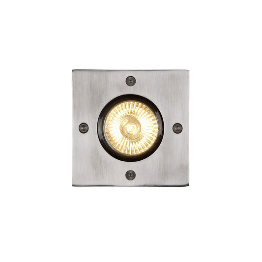 Lucide BILTIN - Deck light Indoor/Outdoor - 1xGU10 - IP67 - Satin Chrome