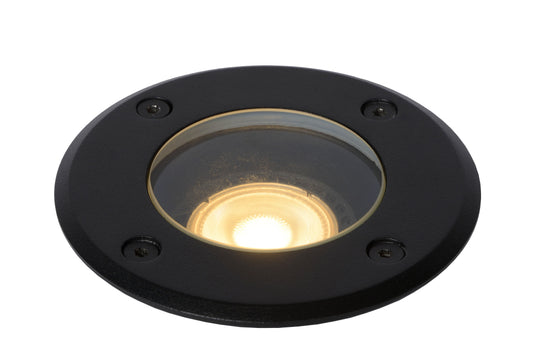 Lucide BILTIN - Deck light Indoor/Outdoor - Ø 10,8 cm - 1xGU10 - IP67 - Black