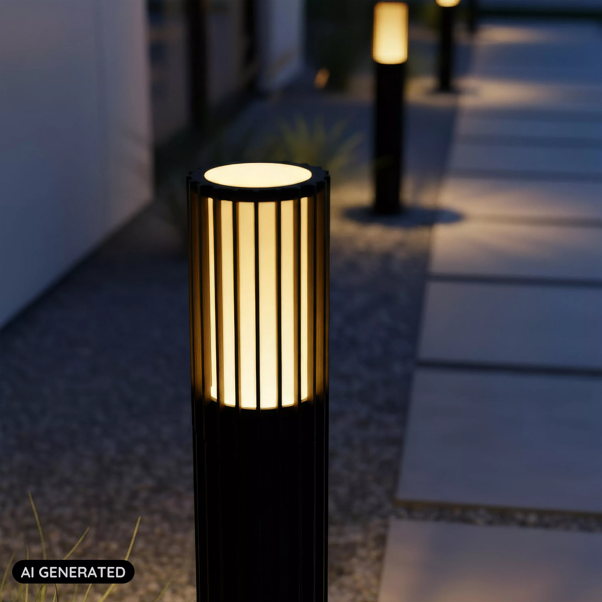 Lucide TIMBALA - Bollard light - 1xGU10 (MR16) - IP44 - Black - Essential