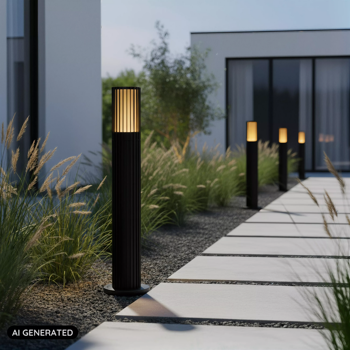 Lucide TIMBALA - Bollard light - 1xGU10 (MR16) - IP44 - Black - Essential
