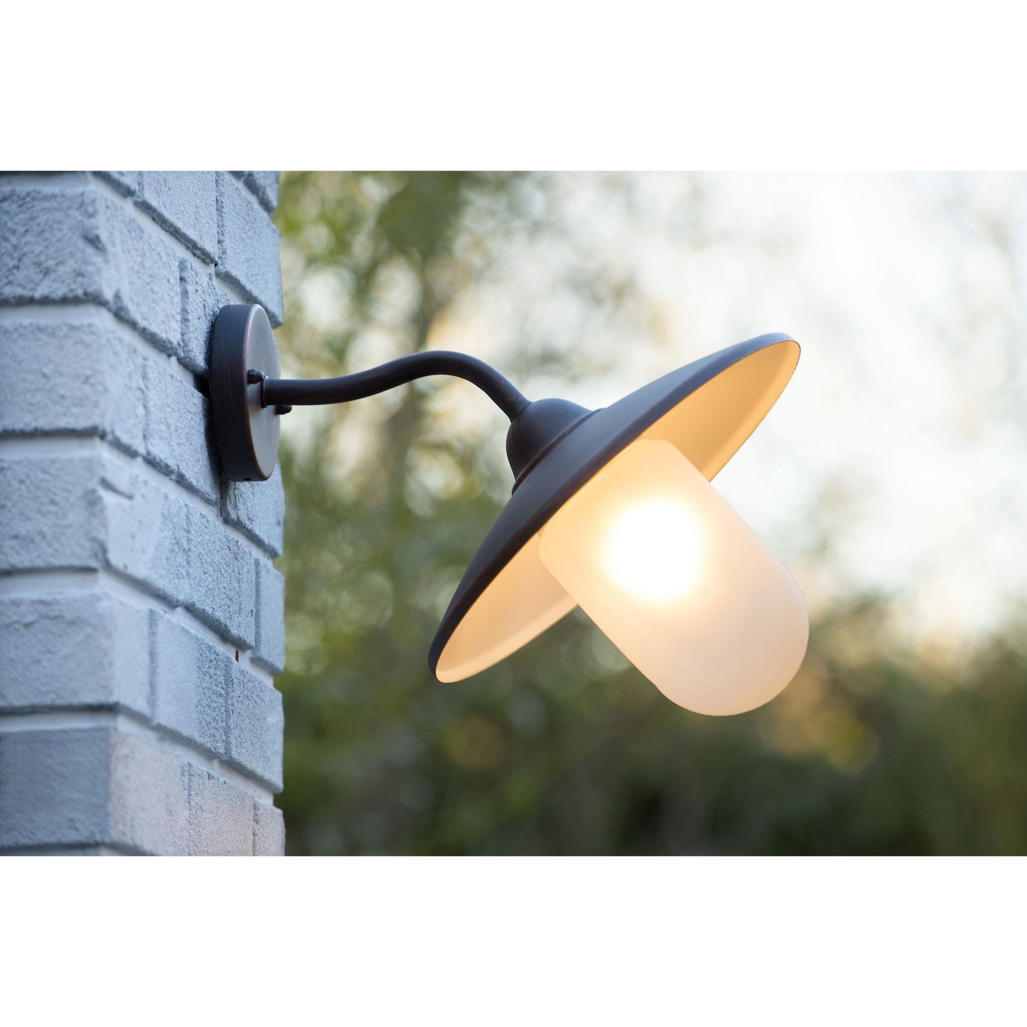 Lucide ARUBA - Wall light Indoor/Outdoor - 1xE27 - IP44 - Rust Brown