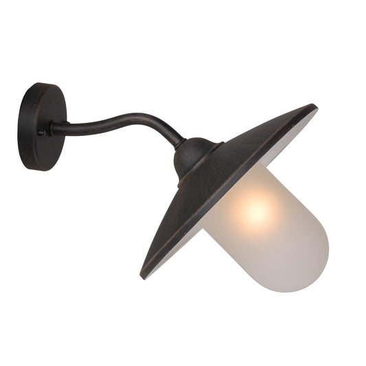 Lucide ARUBA - Wall light Indoor/Outdoor - 1xE27 - IP44 - Rust Brown