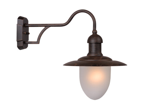 Lucide ARUBA - Wall light Indoor/Outdoor - 1x E27 - IP44 - Rust Brown