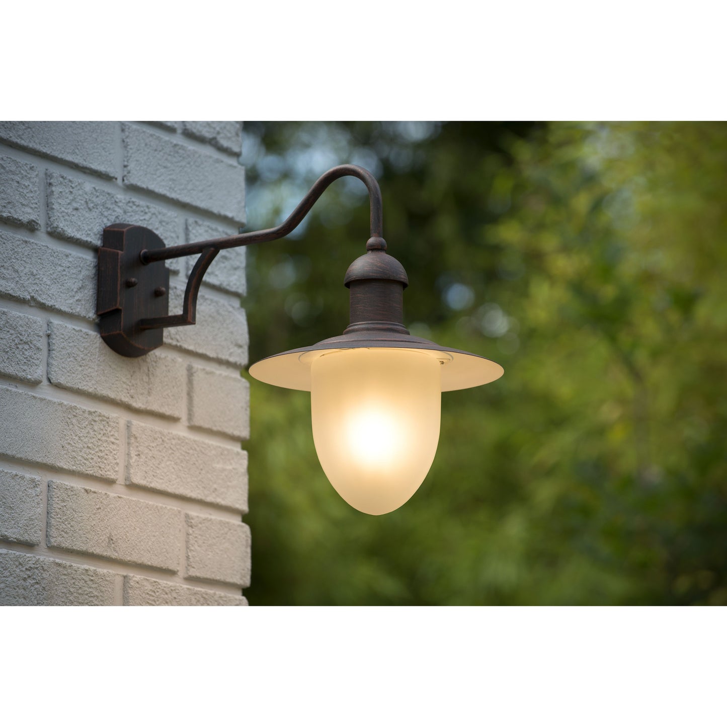 Lucide ARUBA - Wall light Indoor/Outdoor - 1x E27 - IP44 - Rust Brown