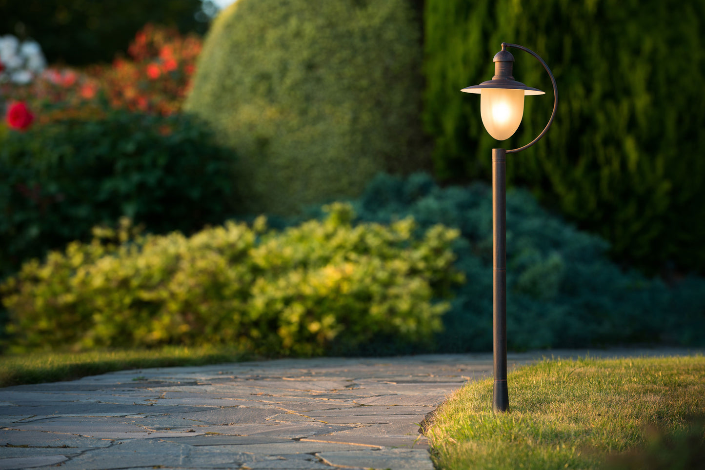 Lucide ARUBA - Lamp post - 1xE27 - IP44 - Rust Brown