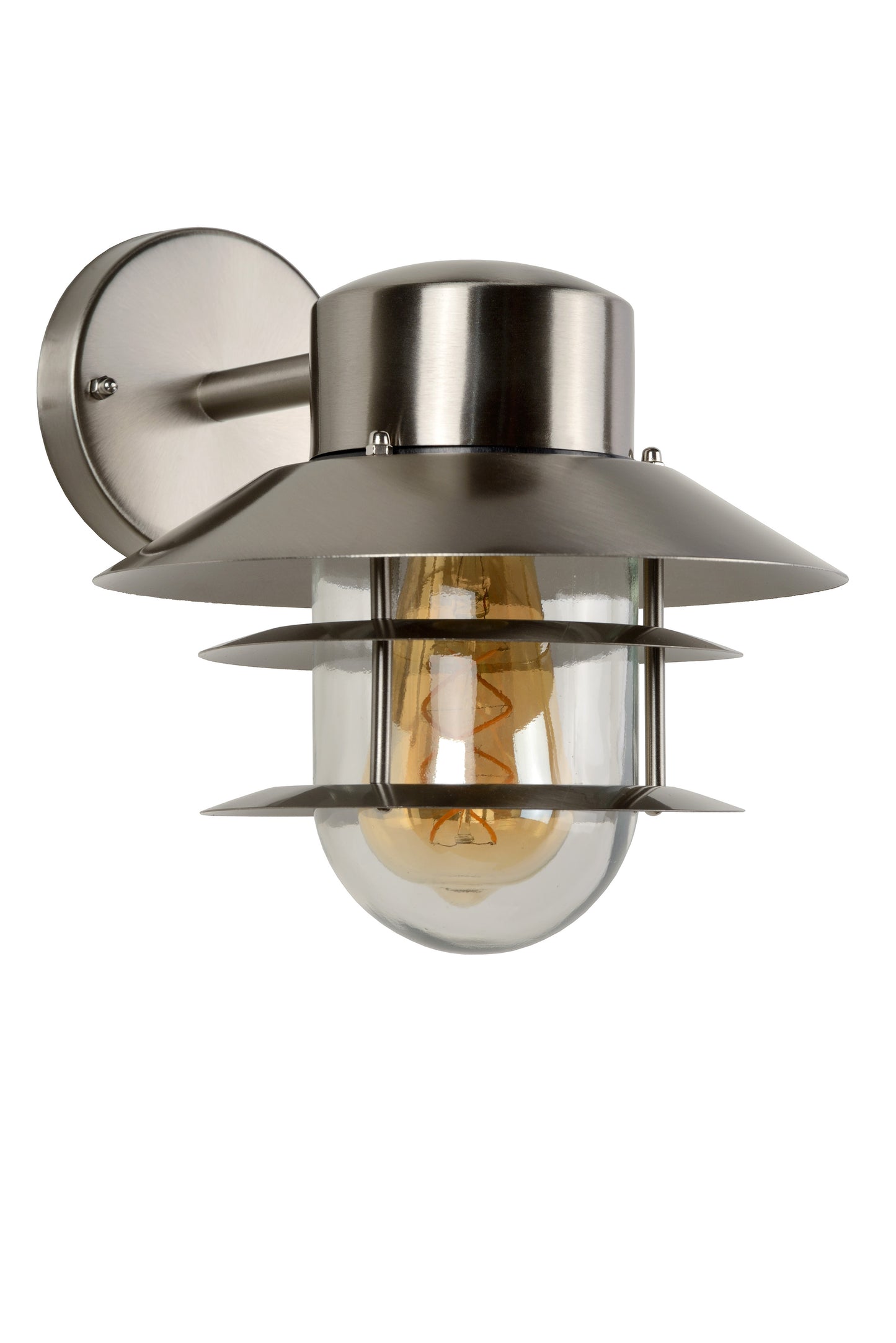 Lucide ZICO - Wall light Indoor/Outdoor - 1xE27 - IP44 - Satin Chrome