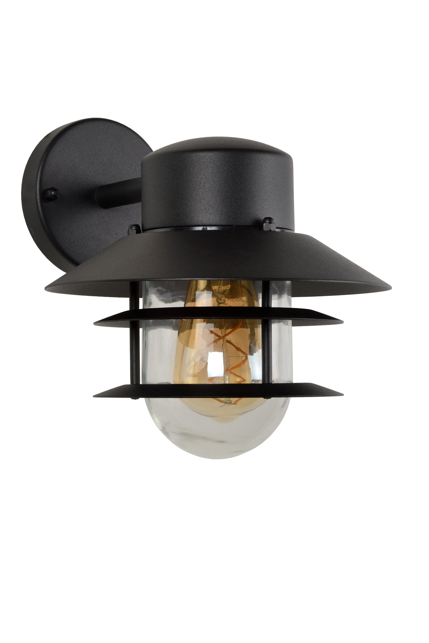 Lucide ZICO - Wall light Indoor/Outdoor - 1xE27 - IP44 - Black