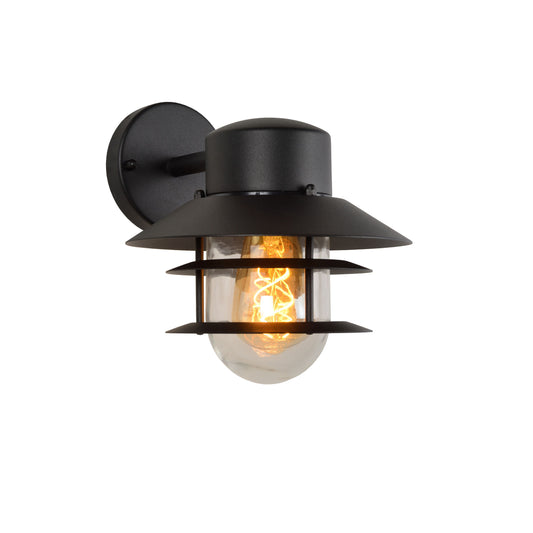 Lucide ZICO - Wall light Indoor/Outdoor - 1xE27 - IP44 - Black