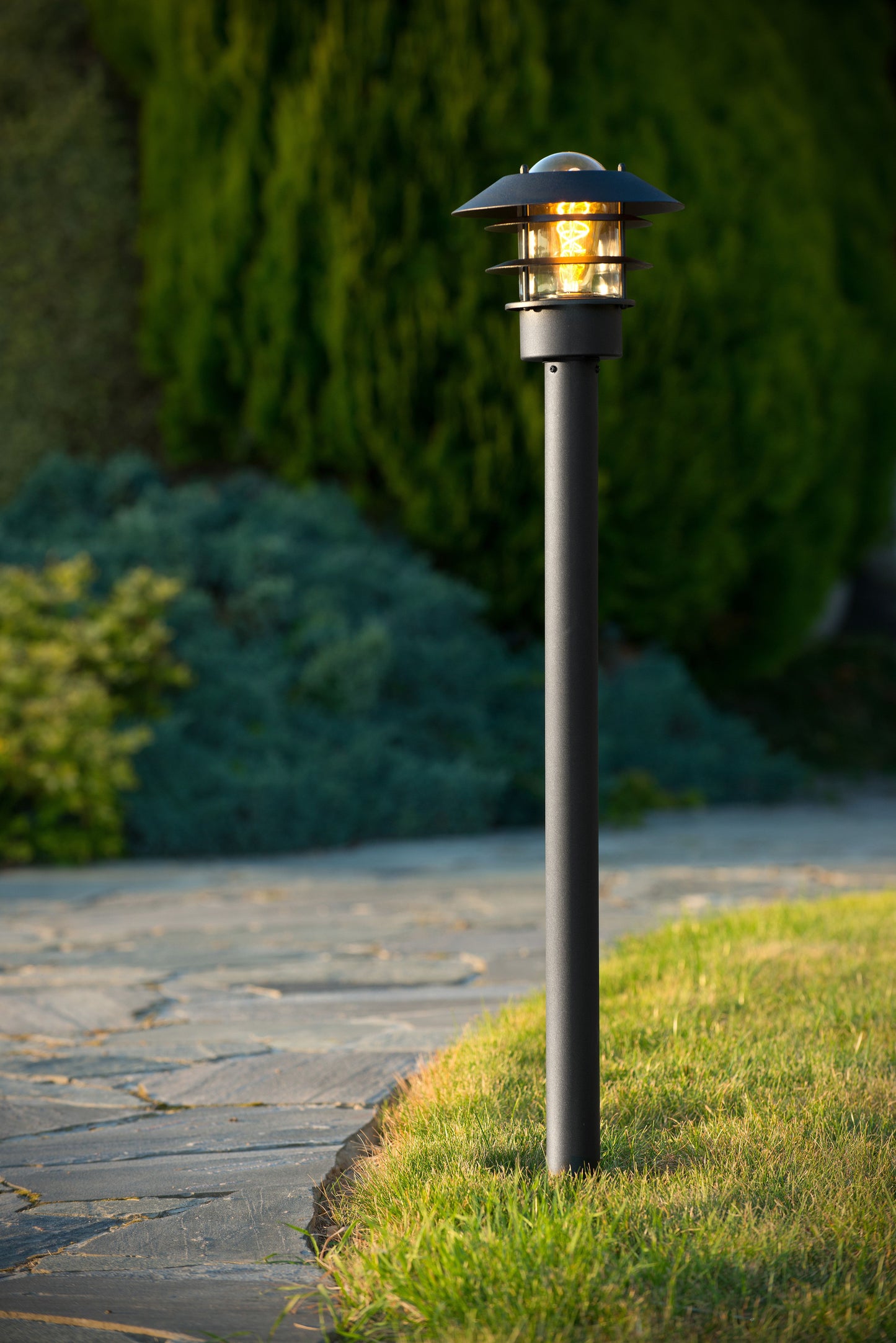 Lucide ZICO - Lamp post - Ø 21,8 cm - 1xE27 - IP44 - Black