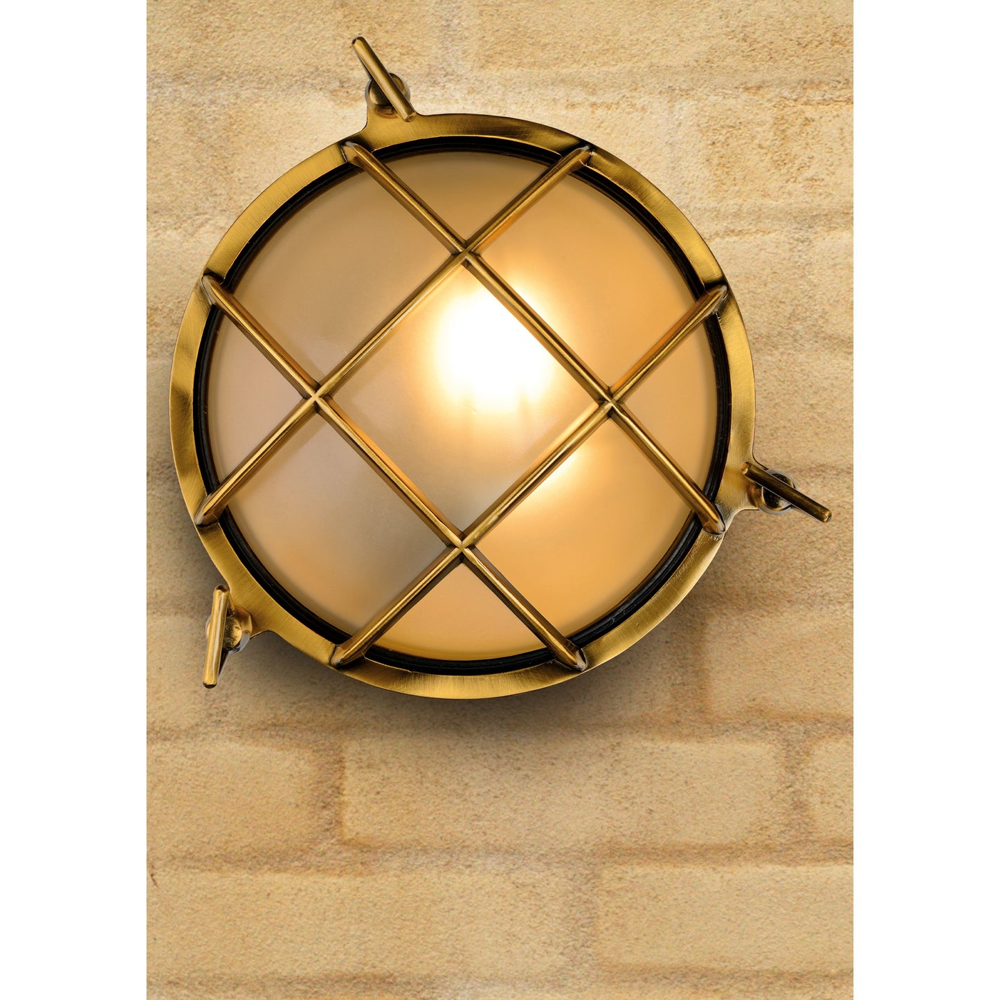 Lucide DUDLEY - Wall light Indoor/Outdoor - 1xE27 - IP65 - Matt Gold / Brass