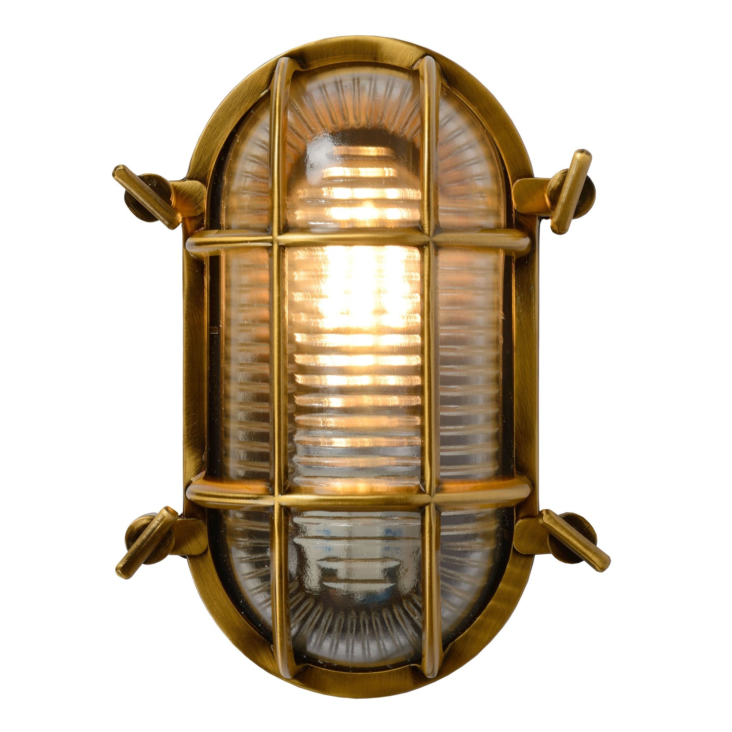 Lucide DUDLEY - Wall light Indoor/Outdoor - 1x E27 - IP65 - Matt Gold / Brass