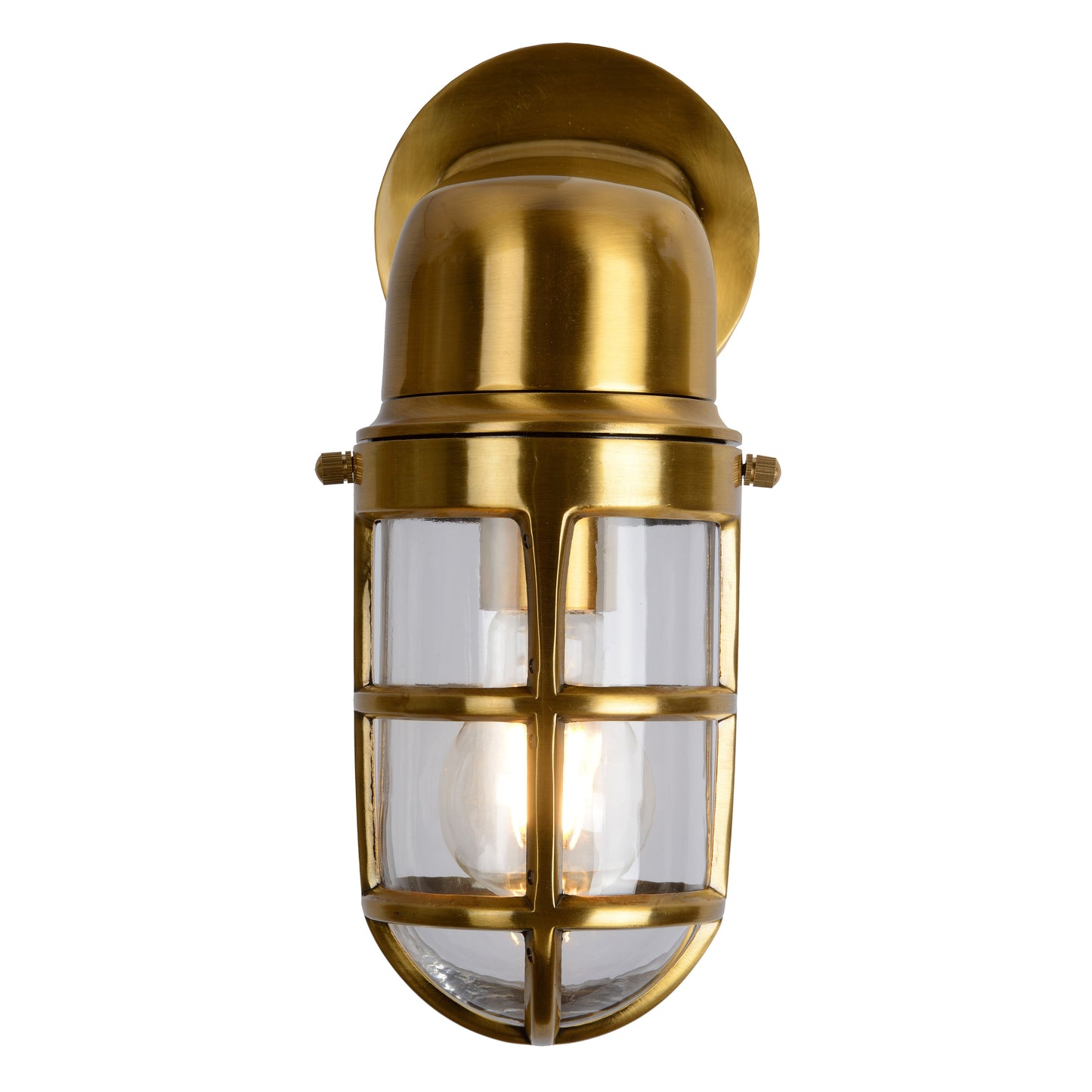 Lucide DUDLEY - Wall light Indoor/Outdoor - 1xE27 - IP44 - Matt Gold / Brass