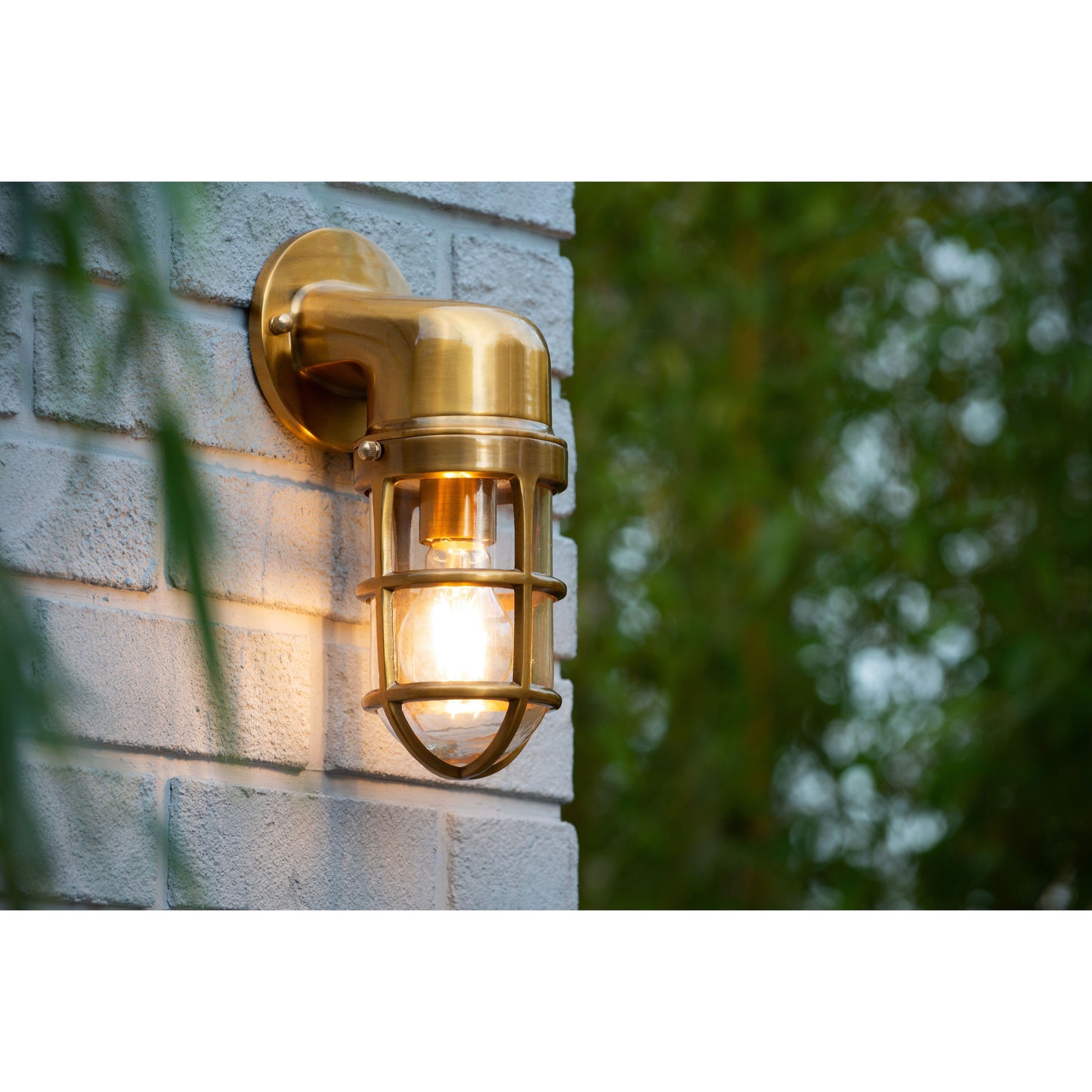 Lucide DUDLEY - Wall light Indoor/Outdoor - 1xE27 - IP44 - Matt Gold / Brass