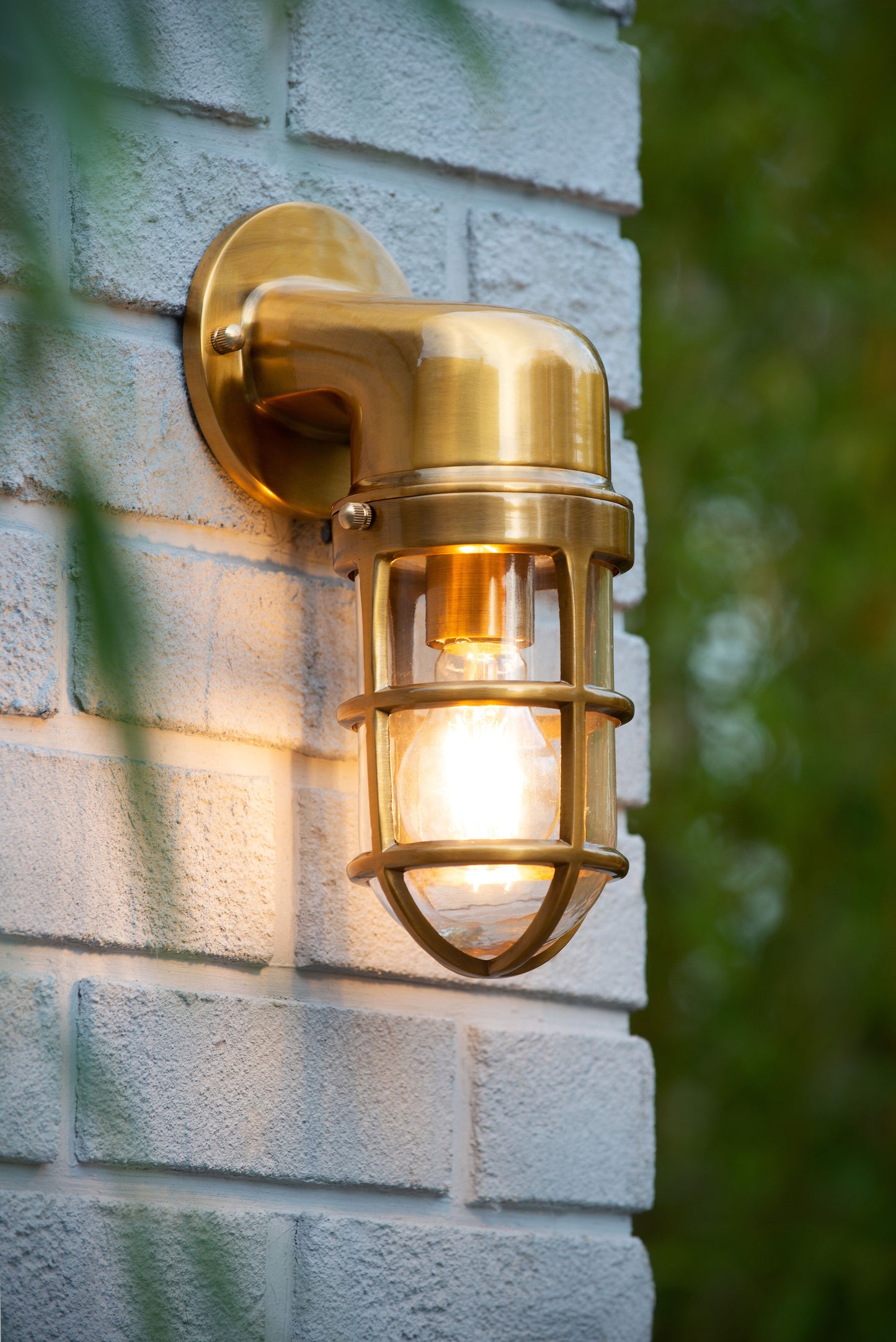 Lucide DUDLEY - Wall light Indoor/Outdoor - 1xE27 - IP44 - Matt Gold / Brass