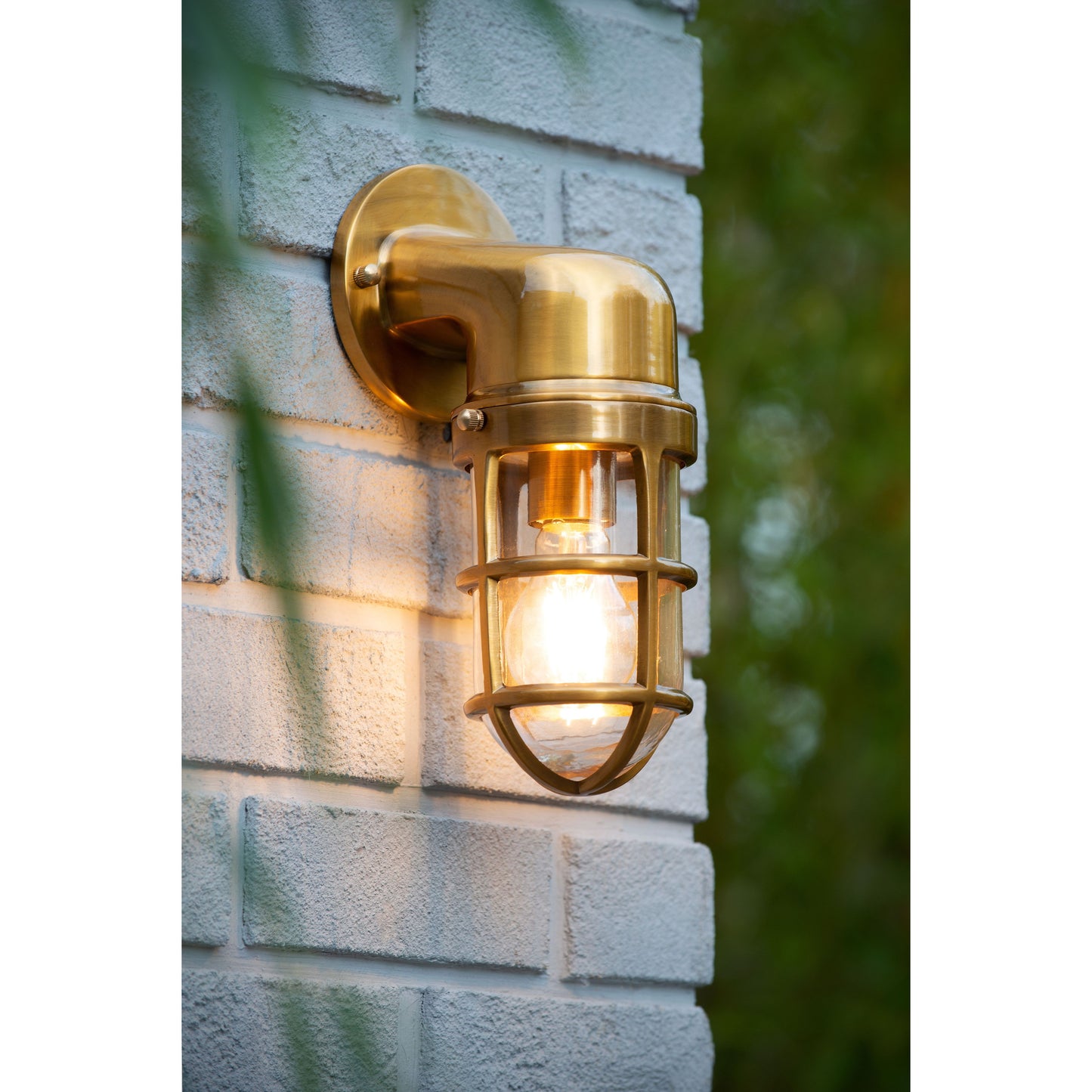 Lucide DUDLEY - Wall light Indoor/Outdoor - 1xE27 - IP44 - Matt Gold / Brass