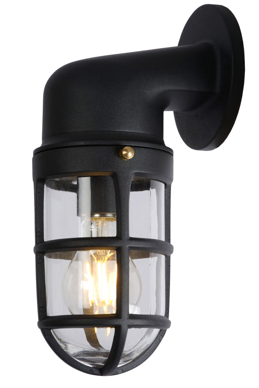 Lucide DUDLEY - Wall light Indoor/Outdoor - 1xE27 - IP44 - Black