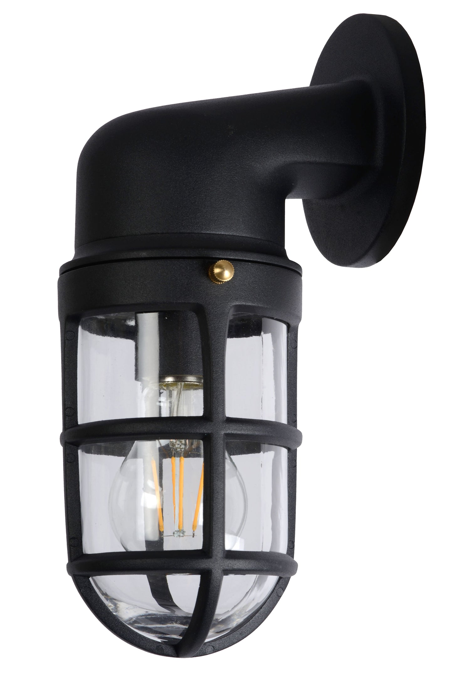 Lucide DUDLEY - Wall light Indoor/Outdoor - 1xE27 - IP44 - Black