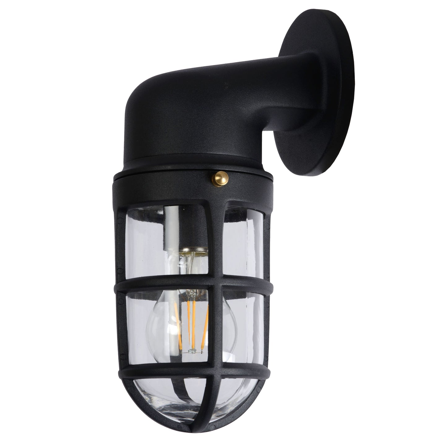 Lucide DUDLEY - Wall light Indoor/Outdoor - 1xE27 - IP44 - Black