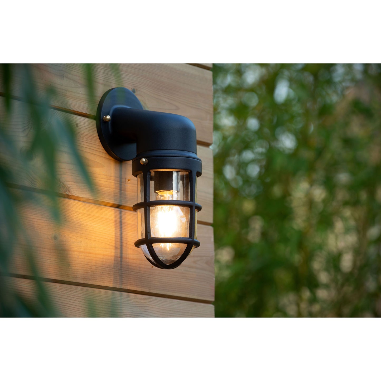 Lucide DUDLEY - Wall light Indoor/Outdoor - 1xE27 - IP44 - Black