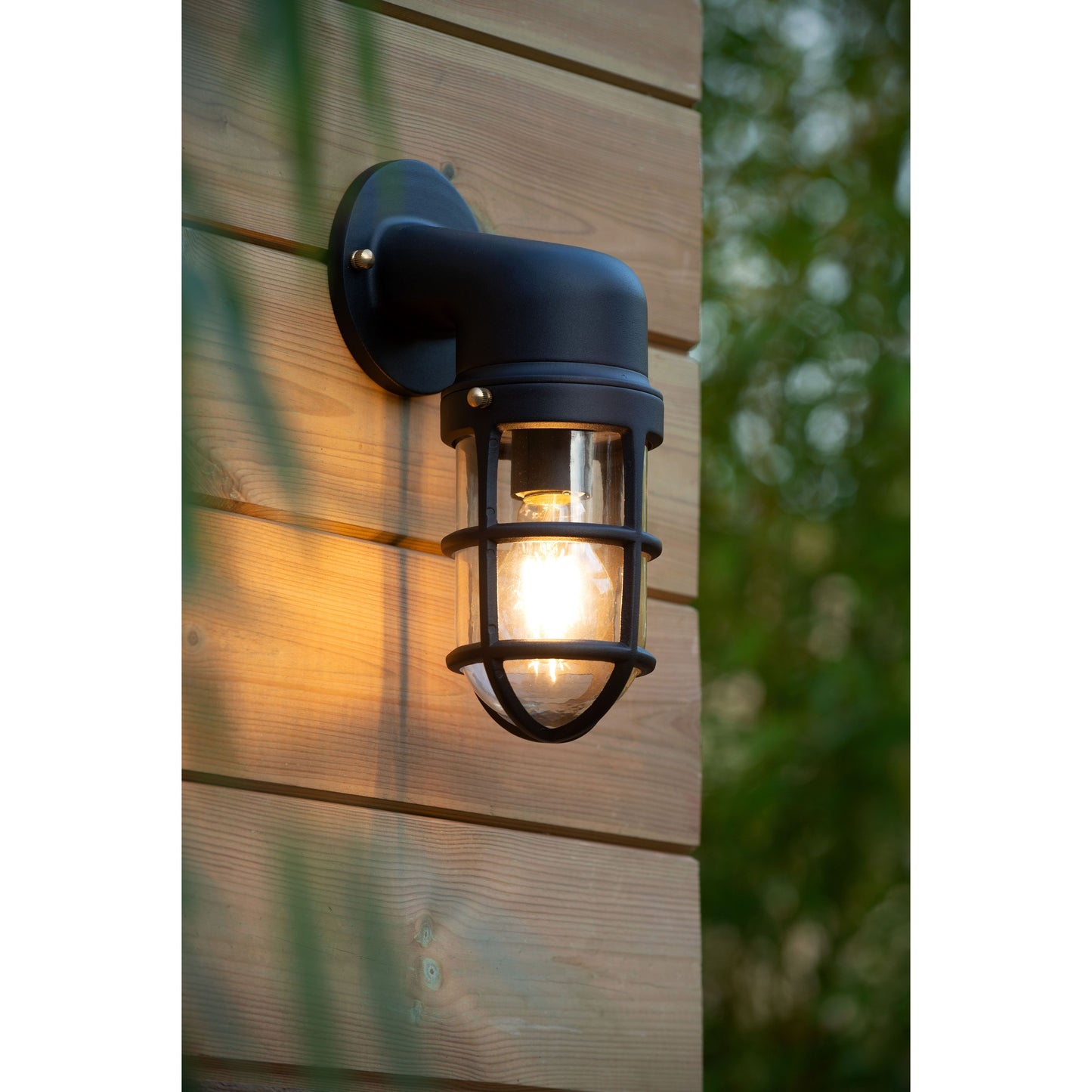 Lucide DUDLEY - Wall light Indoor/Outdoor - 1xE27 - IP44 - Black