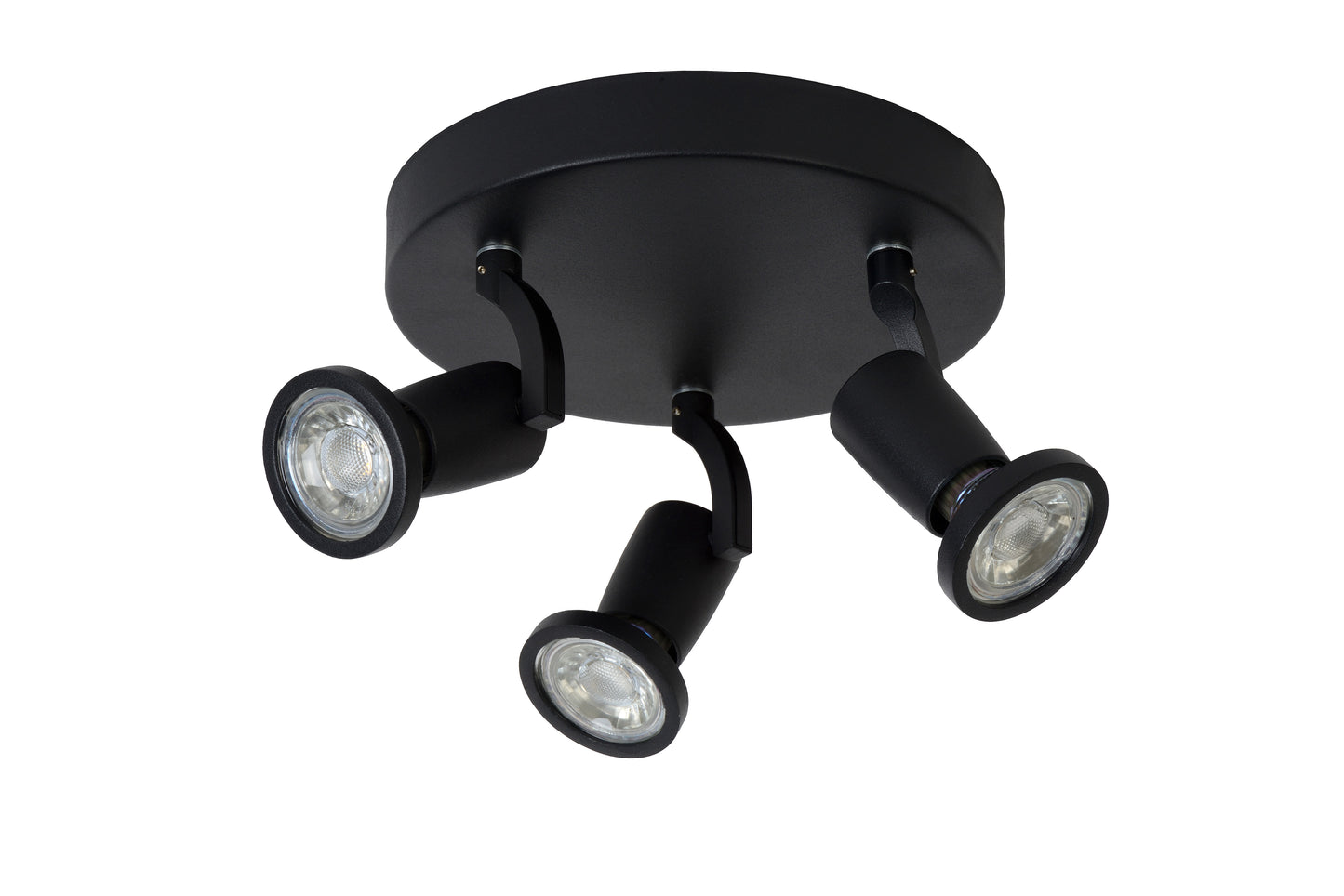 Lucide JASTER-LED - Ceiling spotlight - Ø 20 cm - LED - GU10 - 3x5W 2700K - Black