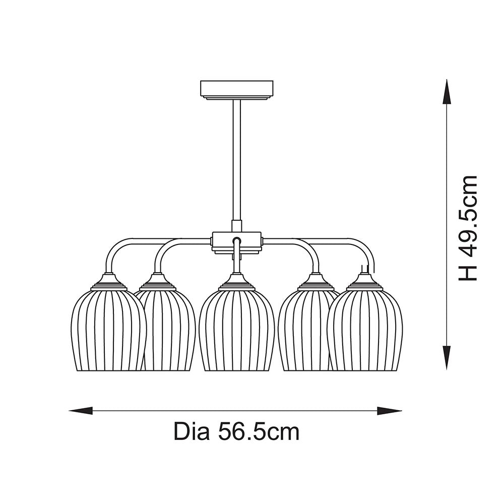 Ashcroft Ribbed 5lt Pendant