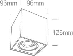 The GU10 Adjustable Cubes Aluminium