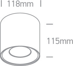 The COB LED Indoor Cylinders Aluminium