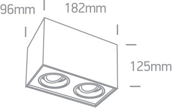 The GU10 Adjustable Cubes Aluminium