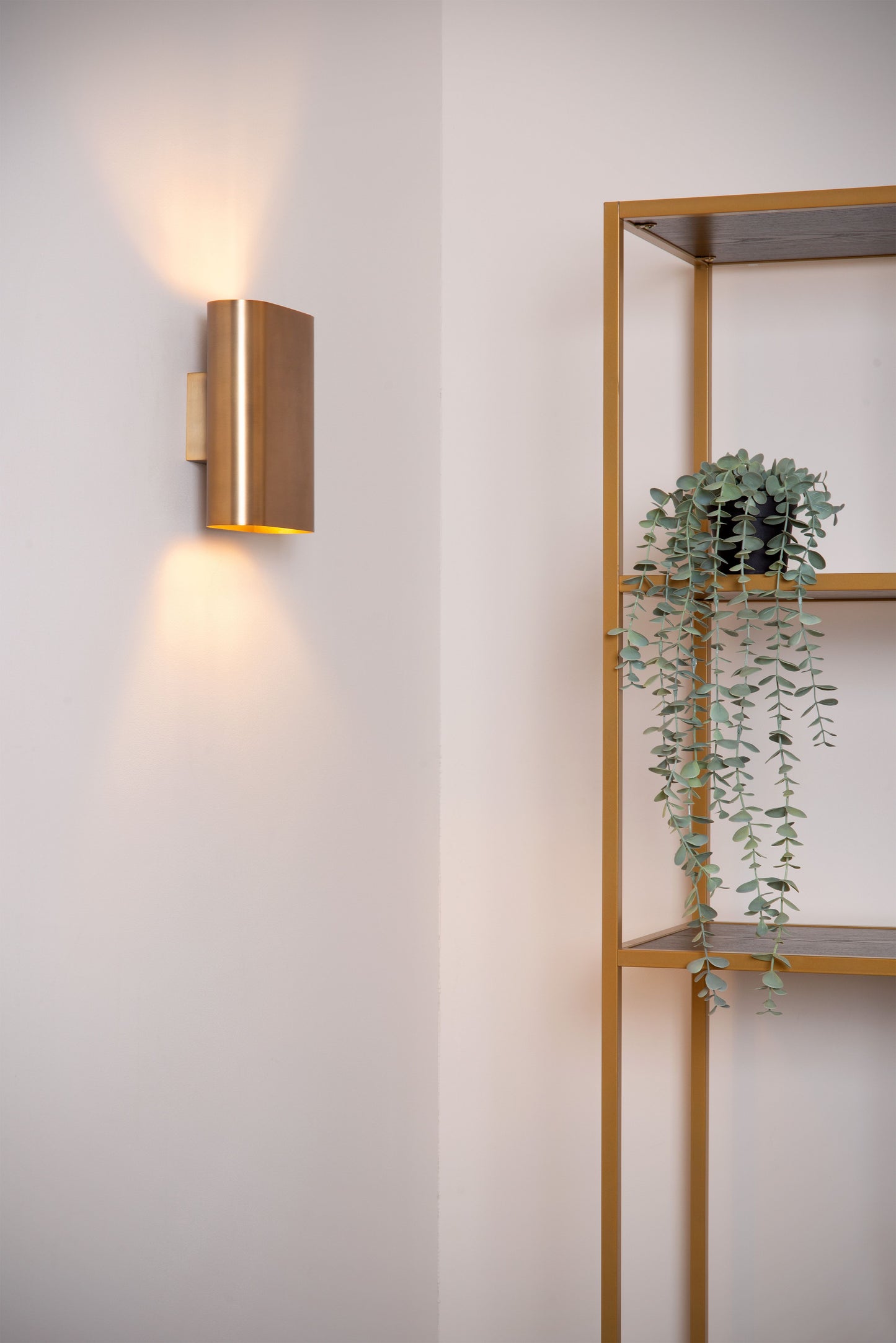 Lucide OVALIS - Wall light - 2xE14 - Matt Gold / Brass