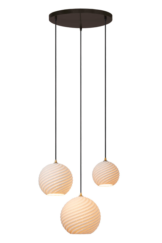 Lucide BINA - Pendant light - Ø 40 cm - 3xE27 - White